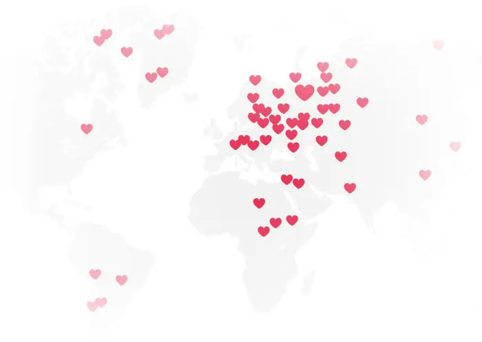 Heart map representing imaginative iDates connections